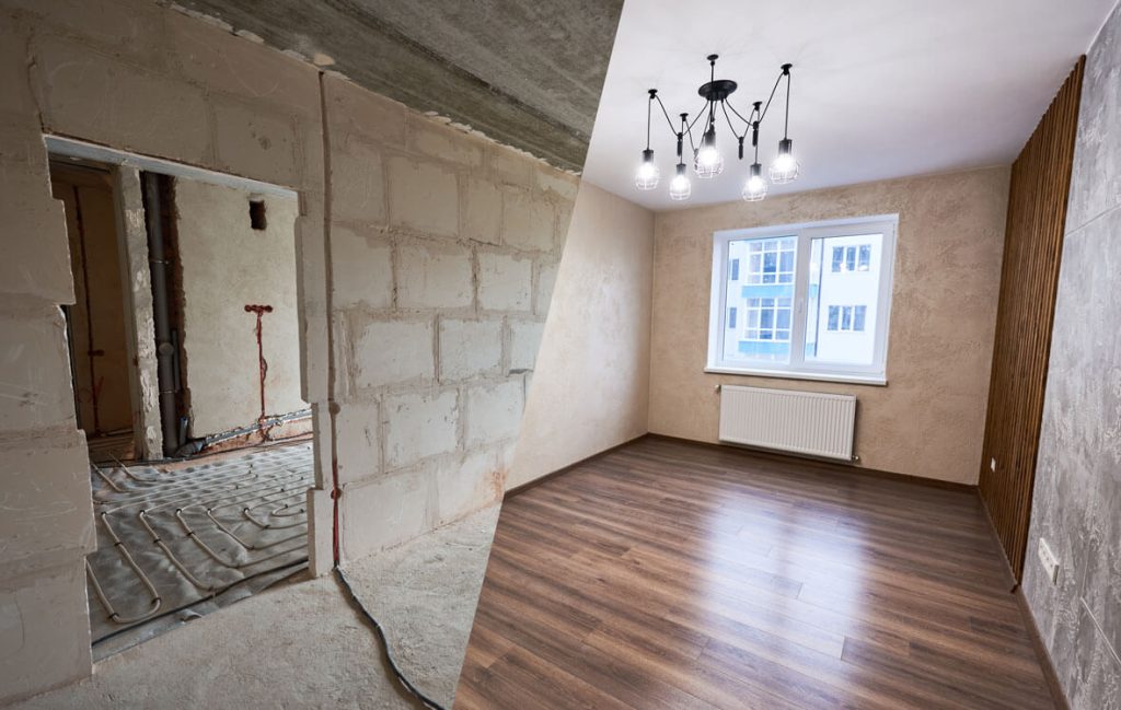Before And After Comparison of Floor Remodeling